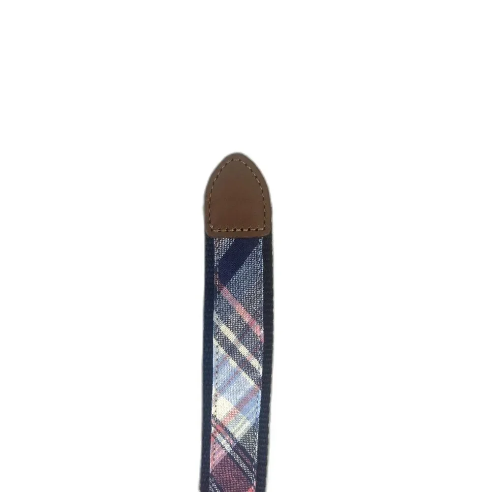 Janie and Jack Cornflower Blue Plaid Belt - 2T to 3